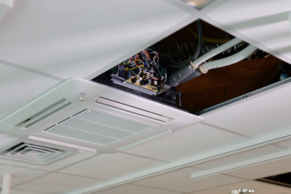 chauffage, système de ventilation, climatisation au plafond, faux plafond