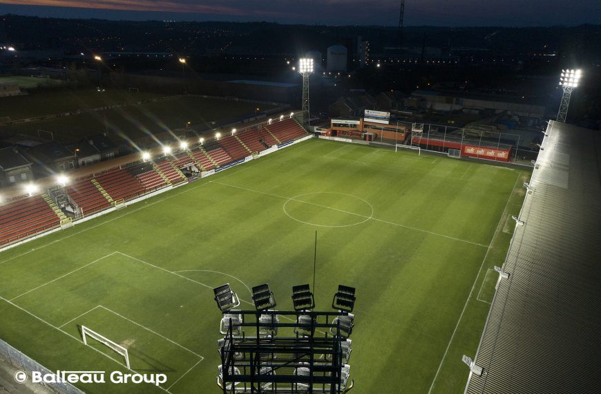 Vue aérienne du stade du RFC Seraing