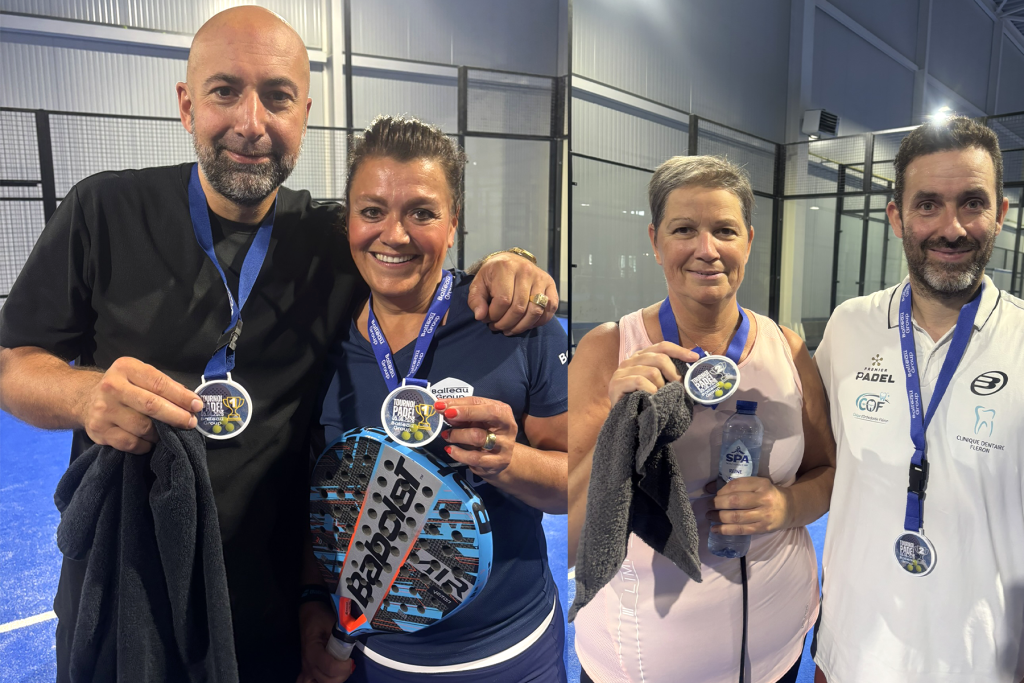 les gagnants avec les médailles